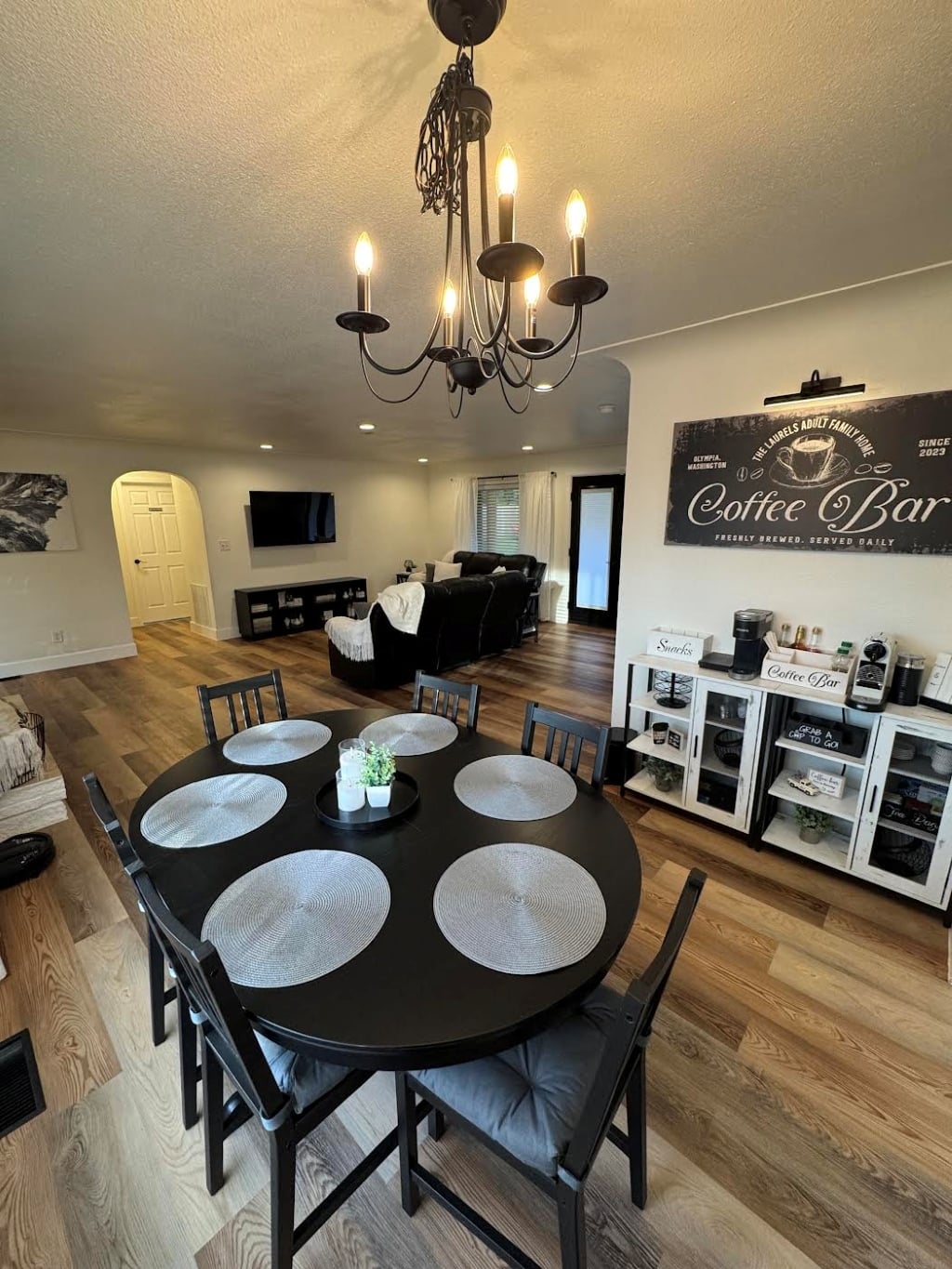 Dining area and coffee bar