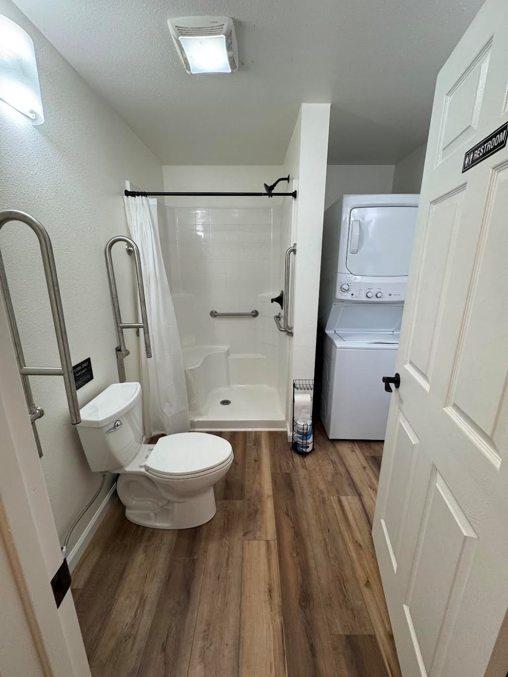Shared bathroom shower
